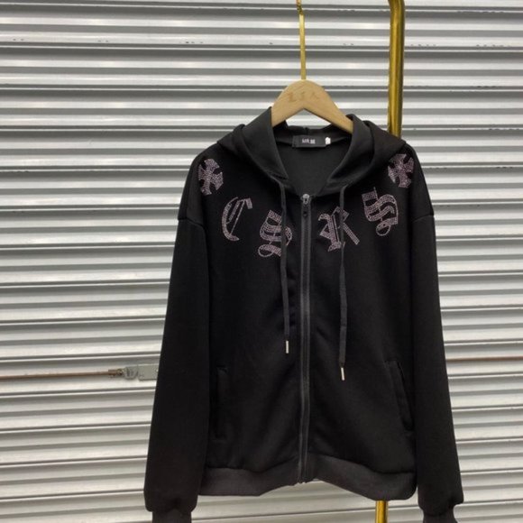 Chrome hearts dark wind cross rhinestone cardigan sweater - Picture 3 of 8